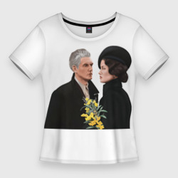Женская футболка 3D Slim Мастер и Маргарита - первая встреча