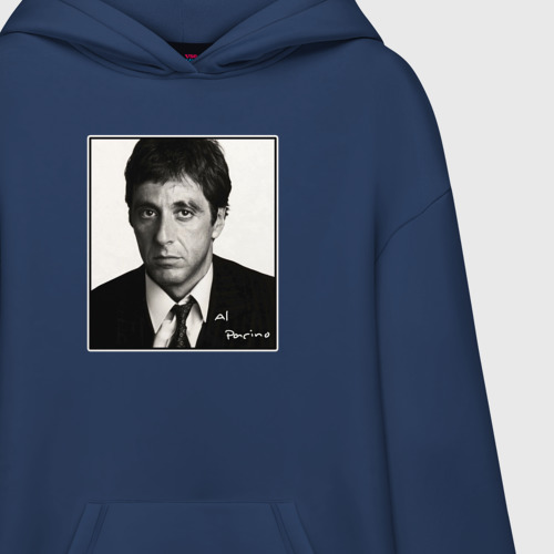 Худи SuperOversize хлопок Аль Пачино Al Pacino, цвет темно-синий - фото 3