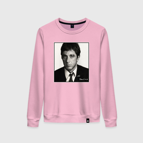Женский свитшот хлопок Аль Пачино Al Pacino, цвет светло-розовый