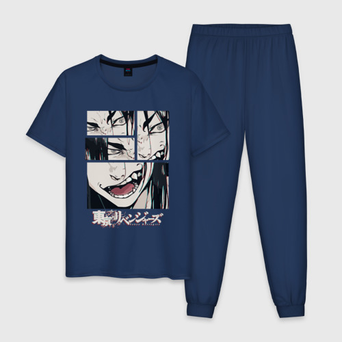 Мужская пижама хлопок Кейсуке Токийские Мстители, цвет темно-синий