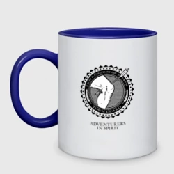 Кружка двухцветная Клуб любителей приключений