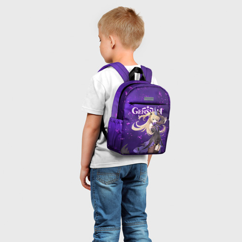 Детский рюкзак 3D с принтом ФИШЛЬ | FISCHL | ЭЛЕКТРО, фото на моделе #1