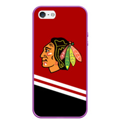 Чехол для iPhone 5/5S матовый Chicago Blackhawks, NHL