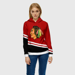 Женская толстовка 3D Chicago Blackhawks, NHL - фото 2