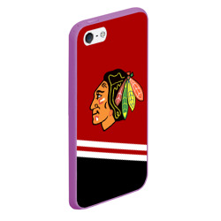 Чехол для iPhone 5/5S матовый Chicago Blackhawks, NHL - фото 2