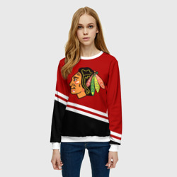 Женский свитшот 3D Chicago Blackhawks, NHL - фото 2