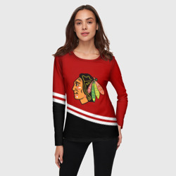 Женский лонгслив 3D Chicago Blackhawks, NHL - фото 2