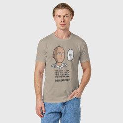 Мужская футболка хлопок Список тренировки Сайтама One Punch-Man - фото 2