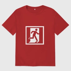 Женская футболка хлопок Oversize Выход там