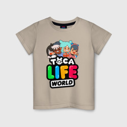 Детская футболка хлопок Toca life world Тока Лайф ворлд персонажи