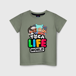 Детская футболка хлопок Toca life world Тока Лайф ворлд персонажи