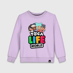 Детский свитшот хлопок Toca life world Тока Лайф ворлд персонажи