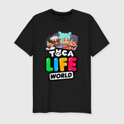 Мужская футболка хлопок Slim Toca life world Тока Лайф ворлд персонажи