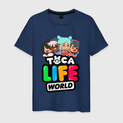 Мужская футболка хлопок Toca life world Тока Лайф ворлд персонажи