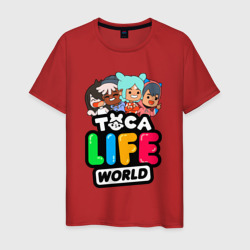 Мужская футболка хлопок Toca life world Тока Лайф ворлд персонажи