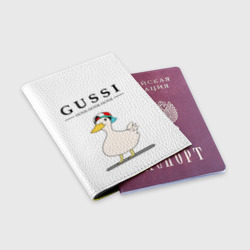 Обложка для паспорта матовая кожа Gussi honk baby - фото 2