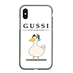 Чехол для iPhone XS Max матовый Gussi honk baby