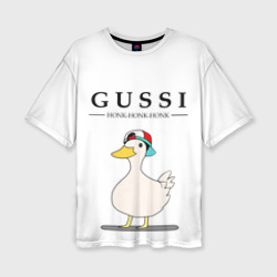 Женская футболка oversize 3D Gussi honk baby