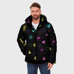 Мужская зимняя куртка 3D Игра в кальмара минимализм - фото 2