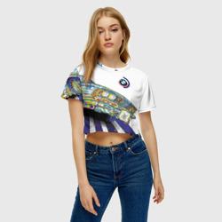 Женская футболка Crop-top 3D Бэха в стиле поп-арт - фото 2