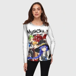 Женский лонгслив 3D Реинкарнация безработного: Рудеус, Эрис, Рокси, Сильфи Mushoku Tensei - фото 2