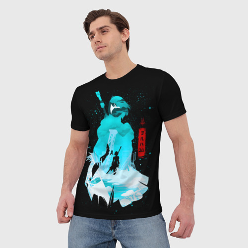 Мужская футболка 3D Nier: Automata - 2B, цвет 3D печать - фото 3