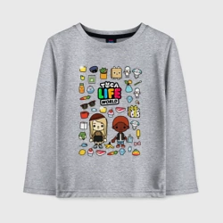 Детский лонгслив хлопок Toca life world Тока Лайф ворлд Toca Boca