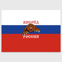 Поздравительная открытка Вперёд Россия! медведь