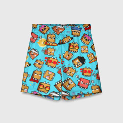Детские спортивные шорты 3D Paper BAG cat Toca Boca Toca life world