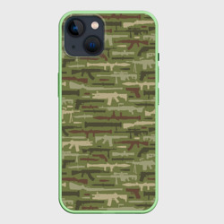 Чехол для iPhone 14 Оружие камуфляж