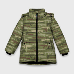 Зимняя куртка для девочек 3D Оружие (камуфляж)