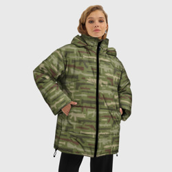 Женская зимняя куртка Oversize Оружие камуфляж - фото 2