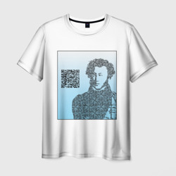 Мужская футболка 3D QR - Пушкин