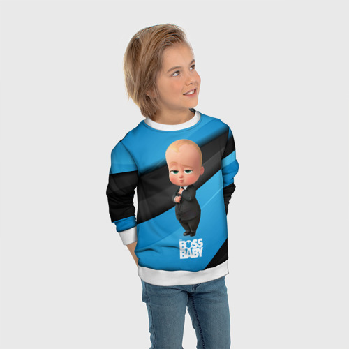 Детский свитшот 3D Босс молокосос в костюме, цвет 3D печать - фото 5