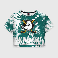 Женская футболка Crop-top 3D Анахайм Дакс Anaheim Ducks