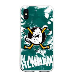 Чехол для iPhone XS Max матовый Анахайм Дакс Anaheim Ducks