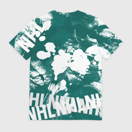 Мужская футболка 3D с принтом Анахайм Дакс Anaheim Ducks, вид сзади #1