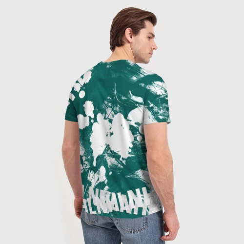 Мужская футболка 3D с принтом Анахайм Дакс Anaheim Ducks, вид сзади #2