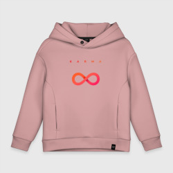 Детское худи Oversize хлопок Karma красно-оранжевый