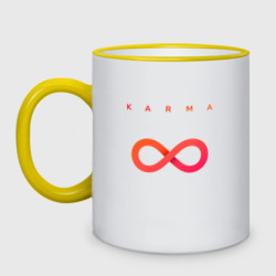 Кружка двухцветная Karma красно-оранжевый