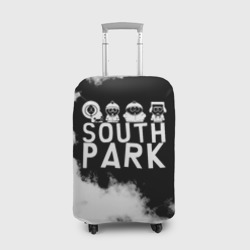 Чехол для чемодана 3D Все пацаны на черном фоне Южный Парк