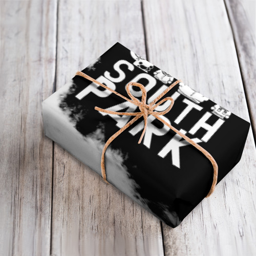 Бумага для упаковки 3D Все пацаны на черном фоне Южный Парк - фото 4