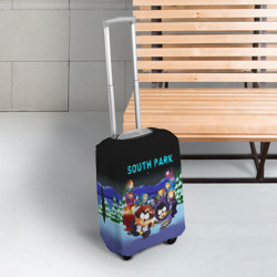 Чехол для чемодана 3D Енот и его команда - противостояние Южный Парк - фото 2