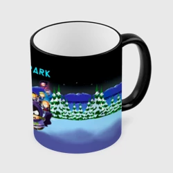 Кружка с полной запечаткой Енот и его команда - противостояние Южный Парк