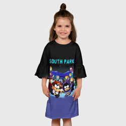 Детское платье 3D Енот и его команда - противостояние Южный Парк - фото 2