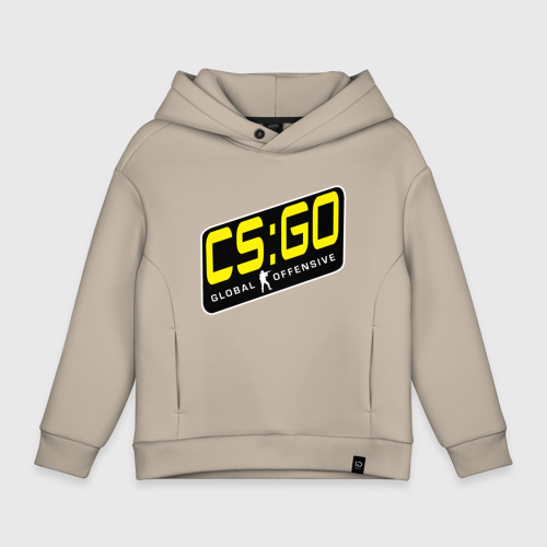 Детское худи Oversize хлопок CS:GO Новая эра, цвет миндальный