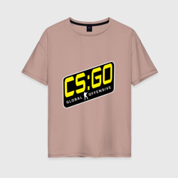 Женская футболка хлопок Oversize CS:GO Новая эра