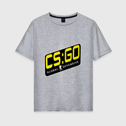 Женская футболка хлопок Oversize CS:GO Новая эра