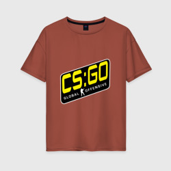 Женская футболка хлопок Oversize CS:GO Новая эра