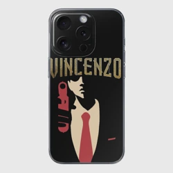 Чехол для iPhone 15 Pro силиконовый с защитой камеры Винченцо